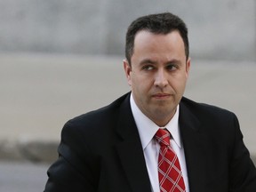 In this Nov. 19, 2015 file photo, former Subway pitchman Jared Fogle arrives at the federal courthouse in Indianapolis. (AP Photo/Michael Conroy)