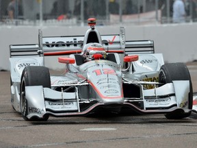 Verizon IndyCar Series driver Will Power steers through a turn during practice for the Grand Prix of St. Petersburg in Florida. (Jasen Vinlove/USA TODAY Sports)