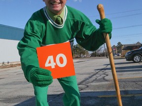 Eddie Williams will walk from Nathan Phillips Square to Oakville in honour of St. Patrick's Day on Wednesday March 16, 2016. (Veronica Henri/Toronto Sun)