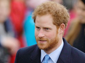 Britain's Prince Harry arrives with family members to attend the traditional Christmas Day church service, at St. Mary Magdalene Church in Sandringham, England, Friday, Dec. 25, 2015.(THE CANADIAN PRESS/AP/Matt Dunham)