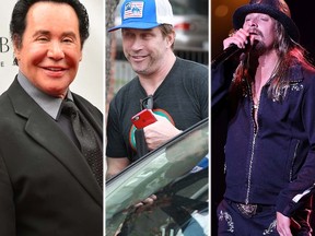 From left: Wayne Newton, Stephen Baldwin and Kid Rock. (WENN.COM)