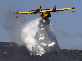 A water bomber fights a wildfire.
File photo