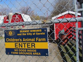 The Seaway Kiwanis Children's Animal Farm in Canatara Park, shown on Friday March 18, 2016 in Sarnia, On., will close to the public next week for repairs and maintenance, reopening March 26 at 9 a.m. for Easter in the Park. (Paul Morden/Sarnia Observer/Postmedia Network)