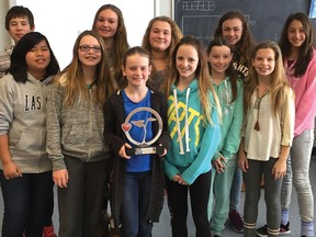 Westfield and South Ridge Public School students in Tillsonburg entered the November 2015 international Micro-Tyco challenge, and finished third in the world for elementary schools raising nearly $1,100. (CONTRIBUTED PHOTO)