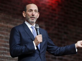 Major League Soccer commissioner Don Garber says he doesn’t buy the argument that turf facilities will harm the circuit’s growth. (AP)