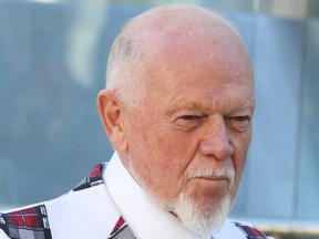 Don Cherry at a promotional event on Front St. in Toronto on Saturday March 19, 2016. Grapes shared some warm words for his friend, Rob Ford. (Veronica Henri/Toronto Sun/Postmedia Network)