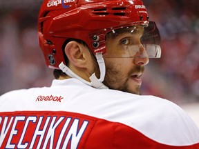 Washington Capitals left wing Alex Ovechkin. (GEOFF BURKE/USA TODAY Sports)