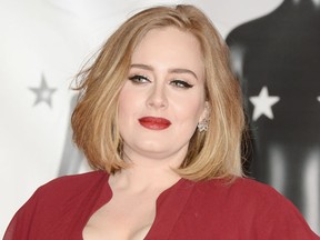 Adele at the Brit Awards 2016 on February 24, 2016. (WENN.com)