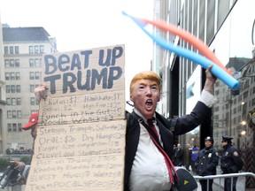 Anti-Donald Trump rally in midtown Manhattan March 19, 2016. (Michael Carpenter/WENN.com)