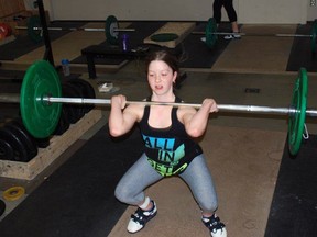 Arijana Tuttle, 11, is currently the youngest member of Voyageur Weightlifting, a community club based out of Laurentian University. Laura Young/For The Sudbury Star