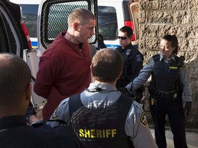 Thomas Ted Barrett of Glace Bay is shown arriving at Nova Scotia provincial court in Halifax on Feb. 1, 2013. (THE CANADIAN PRESS/Andrew Vaughan)