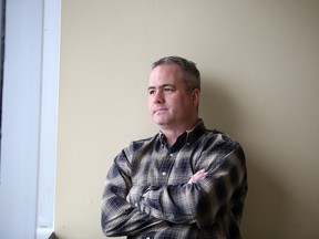 J.P. Mrochek is the WSIB worker representative for the United Steelworkers local 6500 poses at the union office in Sudbury, Ont. on Monday March 21, 2016. Gino Donato/Sudbury Star/Postmedia Network