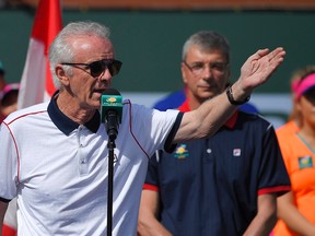 BNP Paribas Open director Raymond Moore, who said women's pro tennis players "ride on the coattails of the men" over the weekend, has resigned. (Mark J. Terrill/AP Photo)