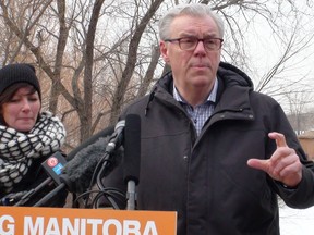 NDP Leader Greg Selinger committed an extra $500,000 to scientific research on Tuesday, March 21, 2016 to help protect Lake Winnipeg.
