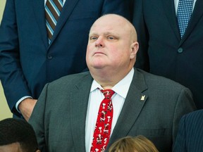 Councillor Rob Ford during a group portrait of council at City Hall December 11, 2014. (Ernest Doroszuk/Toronto Sun)