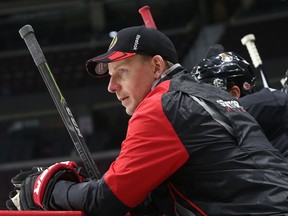 Former Ottawa Senators captain Daniel Alfredsson during practice at the Canadian Tire Centre in Ottawa Ontario Wednesday Jan 6, 2015. (Tony Caldwell/Ottawa Sun/Postmedia Network)