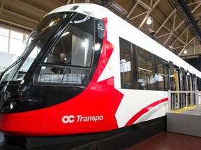 A full-sized mock-up of the Alstom Citadis Spirit light rail vehicle that will be used on the O-Train Confederation line. DARREN BROWN/POSTMEDIA