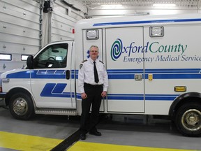 Ben Addley, the new manager/chief of Oxford County Paramedic Services, spoke with the Sentinel-Review on Tuesday, March 22, 2016. Addley comes from the Peel Regional Paramedic Services, where he was deputy chief for nearly a decade. (MEGAN STACEY, Sentinel-Review)
