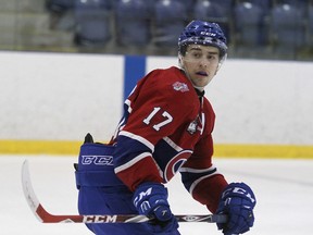 Voyageurs forward Anthony Rinaldi scored a hat trick and helped set up the overtime goal in Kingston's 4-3 win over the host Markham Royals in OJHL North-East Conference semifinal action Tuesday night. The Voyageurs lead the series 3-0. (Whig-Standard file photo)