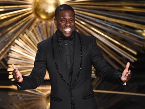 In this Feb. 28, 2016, file photo, Kevin Hart speaks at the Oscars at the Dolby Theatre in Los Angeles.  (Photo by Chris Pizzello/Invision/AP, File)
