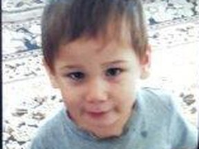 Chase Martens, 2, has been missing since 6 p.m. Tuesday. (SUPPLIED PHOTO)