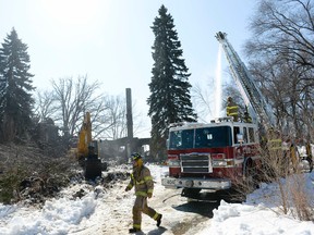 Fire destroyed the former Saudi embassy on Aylmer Road in Gatineau March 12. (james Park, Postmedia)