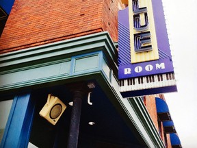 This undated photo provided by the American Jazz Museum shows the sign outside the Blue Room in Kansas City, Mo. The Blue Room is a "working jazz club exhibit" that's part of the museum in the city's Historic 18th & Vine Jazz District. (Christopher L. Burnett via AP)