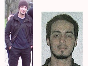 In this undated combination photo provided by the Belgian Federal Police in Brussels on Monday, March 21, 2016, suspect Najim Laachraoui is shown. (Belgian Federal Police via AP)
