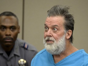 Robert Lewis Dear, 57, accused of shooting three people to death and wounding nine others at a Planned Parenthood clinic in Colorado last month, attends his hearing to face 179 counts of various criminal charges at an El Paso County court in Colorado Springs, Colorado in this December 9, 2015 file photo. REUTERS/Andy Cross/Pool/Files