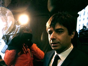 Jian Ghomeshi arrives at Old City Hall for the verdict in his trial on Thursday March 24, 2016. He was found not guilty on all counts. (Craig Robertson/Toronto Sun/Postmedia Network)