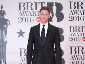 James Norton is seen at the Brit Awards 2016 in London, England on February 24, 2016. (WENN.COM)
