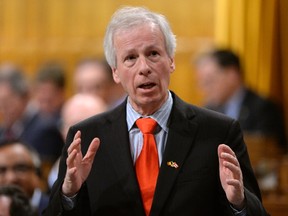 Minister of Foreign Affairs Stephane Dion speaks during question period at Parliament Hill in Ottawa on Thursday, March 24, 2016. THE CANADIAN PRESS/Adrian Wyld