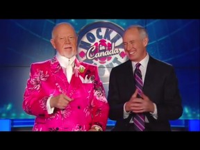 Don Cherry and Ron MacLean on Coach's Corner on Saturday, March 26, 2016. (Screen capture)