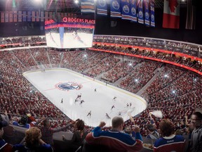 An artist's rendering of an Edmonton Oil Kings game in the new Rogers Place. (Supplied)