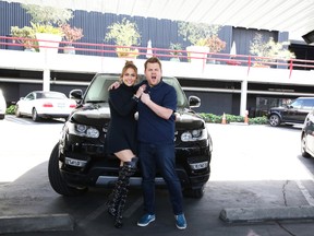 Jennifer Lopez and James Corden in "The Late Late Show Carpool Karaoke Primetime Special."