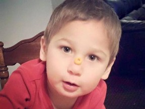 Two-year-old Chase Martens is shown in this Facebook image. RCMP in Manitoba confirmed that the body of Martens, who had been missing since vanishing from his rural home earlier this week, had been found. (Facebook photo)