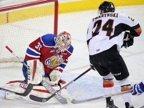 Edmonton Oil Kings goalie Payton Lee.