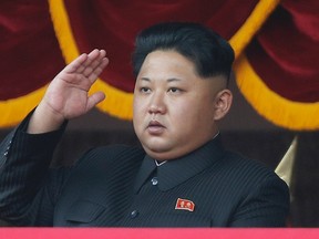 In this Oct. 10, 2015, file photo, North Korean leader Kim Jong Un salutes at a parade in Pyongyang, North Korea. (AP Photo/Wong Maye-E, File)