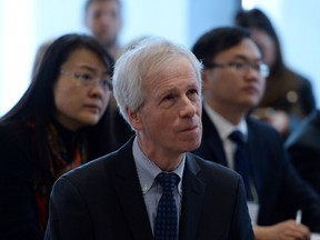 Foreign Affairs Minister Stephane Dion listens to his introduction prior to giving a speech at the University of Ottawa in Ottawa on Tuesday, March 29, 2016. THE CANADIAN PRESS/Sean Kilpatrick
