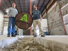 Jim, left, and Gavin Anderson expect to have the first two beers of Anderson Craft Ales in London out by the August long weekend. (London Free Press file photo)
