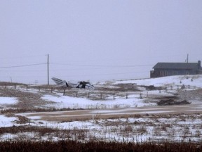 A small plane which crashed in Iles-de-la-Madeleine, Que. is shown on Tuesday, March 29, 2016. Two news outlets that employed former federal Liberal cabinet minister Jean Lapierre as a political analyst are confirming he has been killed in a plane crash off eastern Quebec. (THE CANADIAN PRESS/Le Radar_