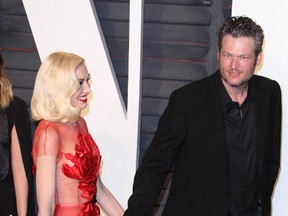 Blake Shelton with Gwen Stefani. (WENN.COM)