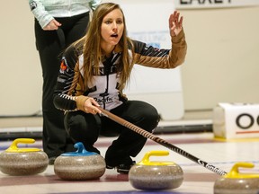 Rachel Homan during the 2016 Ontario Scotties at the Brampton Curling Club in Brampton, Ont., on Jan. 19, 2016. (Dave Thomas/Toronto Sun/Postmedia Network)