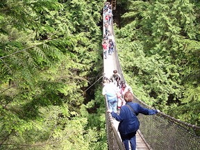 Lynn Canyon Suspension Bridge is seen in a 2008 file photo. (Wikimedia Commons/Philippe Giabbanelli/HO)