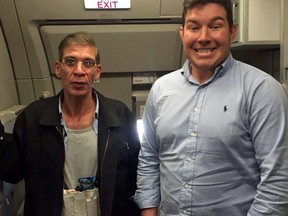 Ben Innes posed for a smiling selfie with accused EgyptAir hijacker Seif Eldin Mustafa while still a hostage on Tuesday. (Twitter Photo)