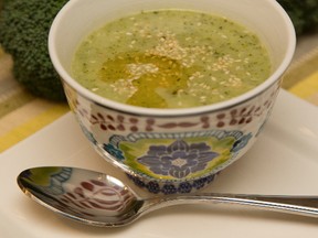 Broccoli and sesame soup. (DEREK RUTTAN, The London Free Press)