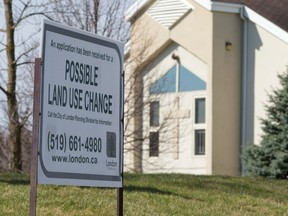 The Dayspring Presbyterian Church at Phillbrook Drive and Adelaide Street in London, will be levelled to make way for a commercial development. (CRAIG GLOVER, The London Free Press)