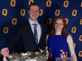 Mike Tomlinson and Lauren McEwen were named the top student-athletes at Queen's University for the 2015-16 academic year. (Ian MacAlpine/The Whig-Standard)