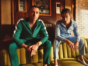 (L-R) Miles Kane and Alex Turner of The Last Shadow Puppets.
