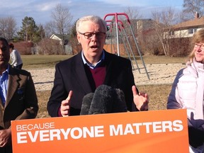 NDP leader Greg Selinger pledged Thursday to cap student fees on school costs if re-elected. (TOM BRODBECK/WINNIPEG SUN)